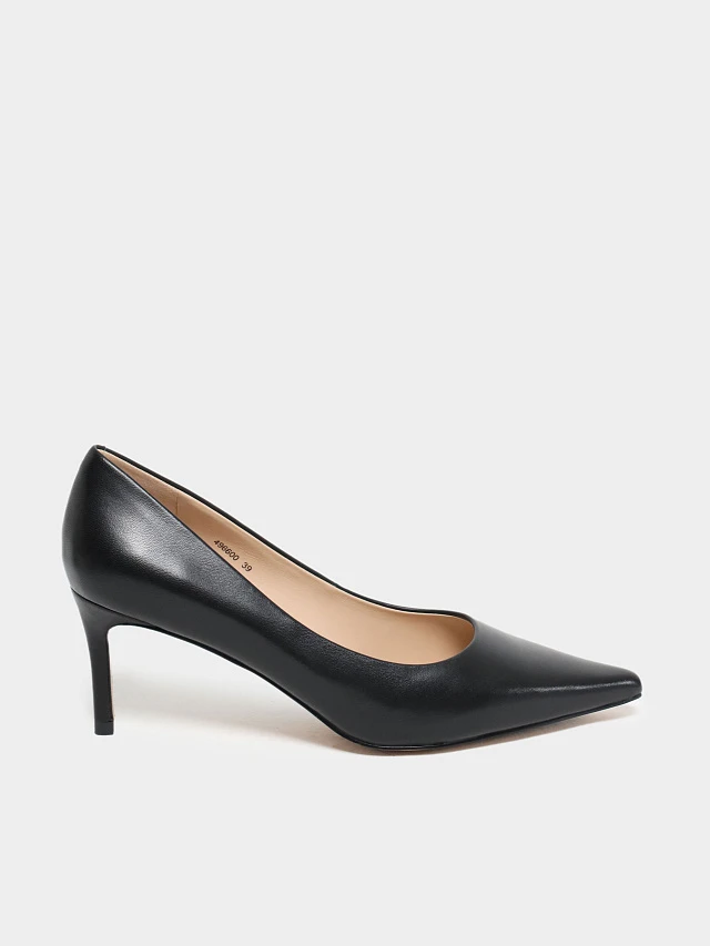 Туфли женские всесезонные, цвет черный, натуральная кожа 496600 | 1