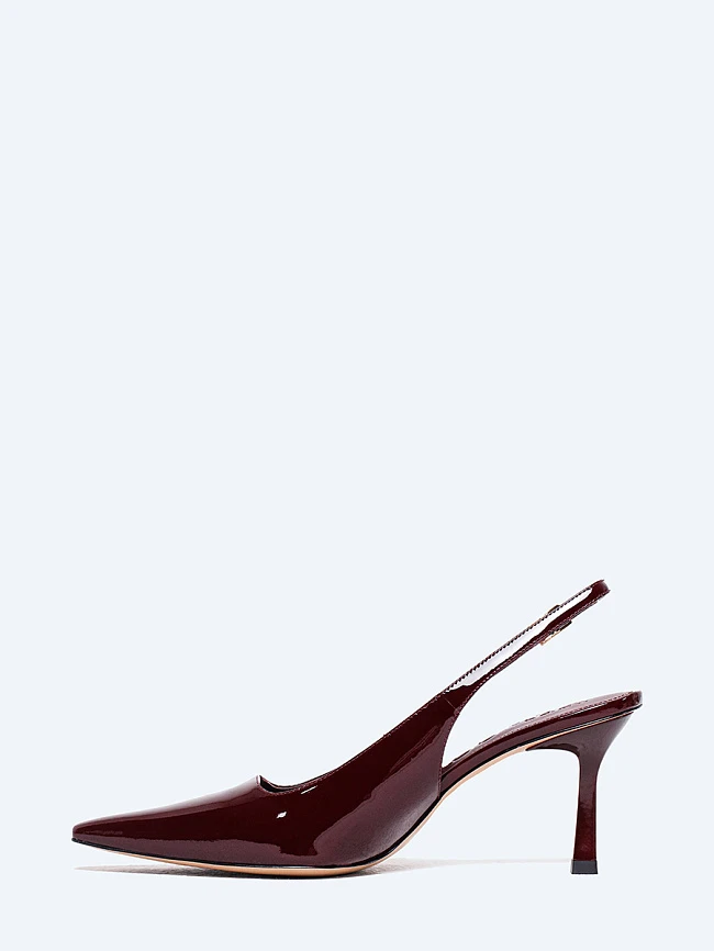 Туфли женские летние, цвет бордовый, натуральная лаковая кожа 496792-1 | 3