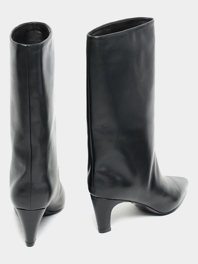 Сапоги женские всесезонные, цвет черный, натуральная кожа 497113 | 4