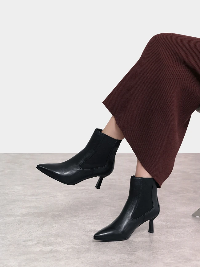 Ботильоны женские всесезонные, цвет черный, натуральная кожа 1397070P2 | 11