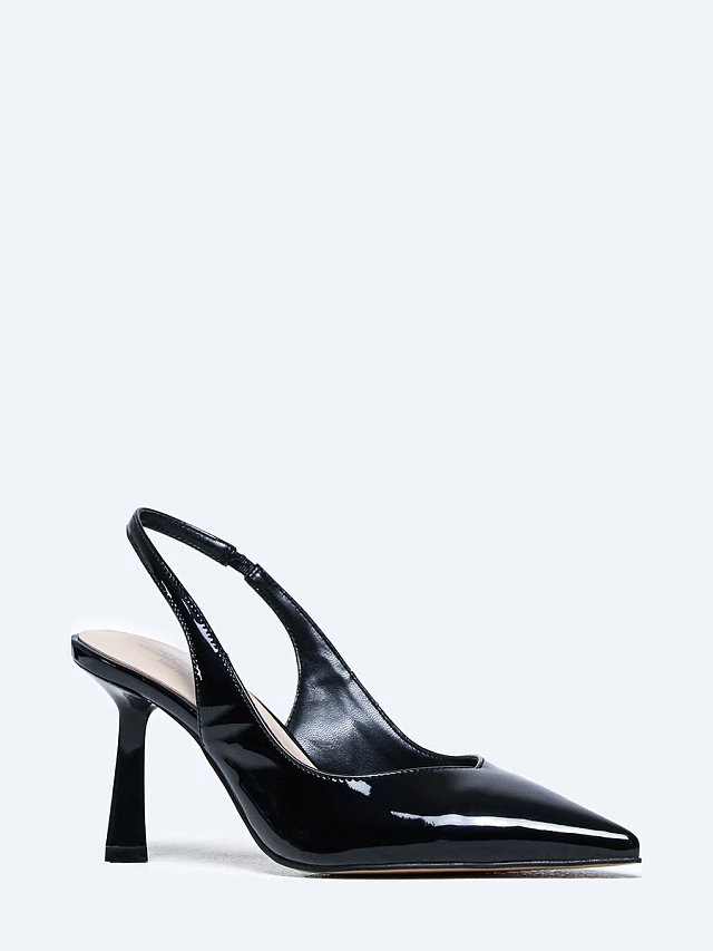 Туфли женские летние, цвет черный, искусственная лаковая кожа 6550152 | 1