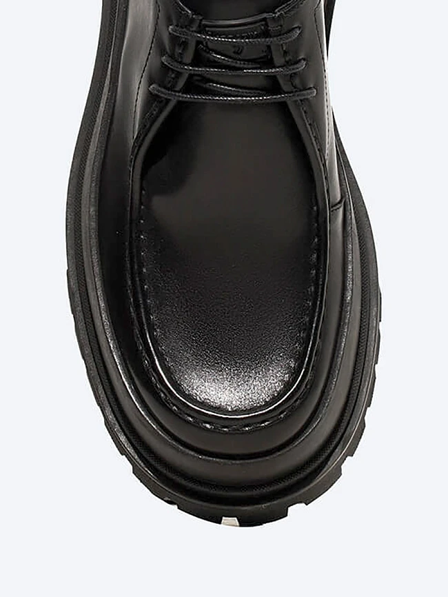 Полуботинки мужские всесезонные, цвет черный, натуральная кожа M1022963 | 4