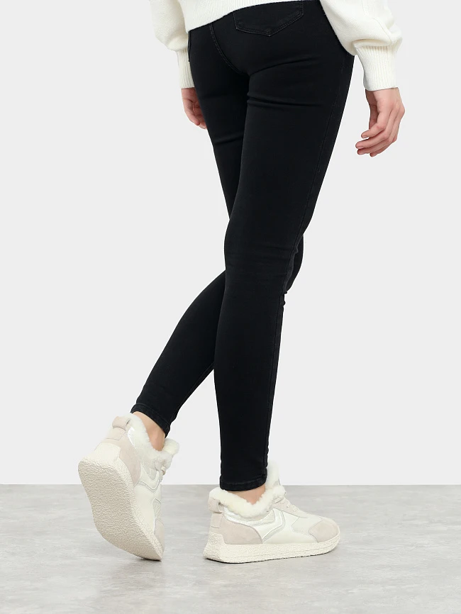 Кроссовки женские зимние, цвет молочный, натуральный нубук/текстиль 24VC104M | 8