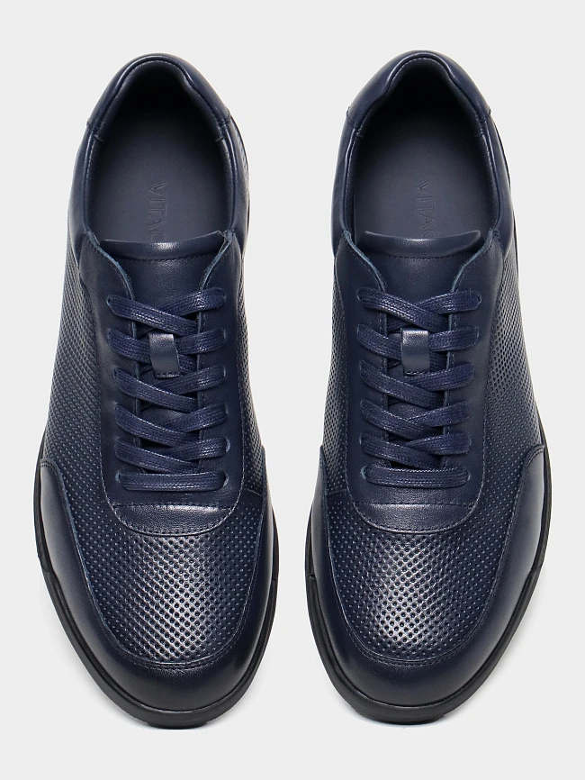 Кроссовки мужские летние, цвет синий, натуральная кожа M1782762 | 4