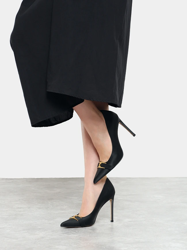 Туфли женские всесезонные, цвет черный, натуральная кожа 1494433 | 8