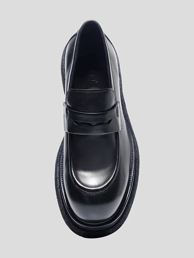 Лоферы мужские всесезонные, цвет черный, натуральная кожа M253556P | 4