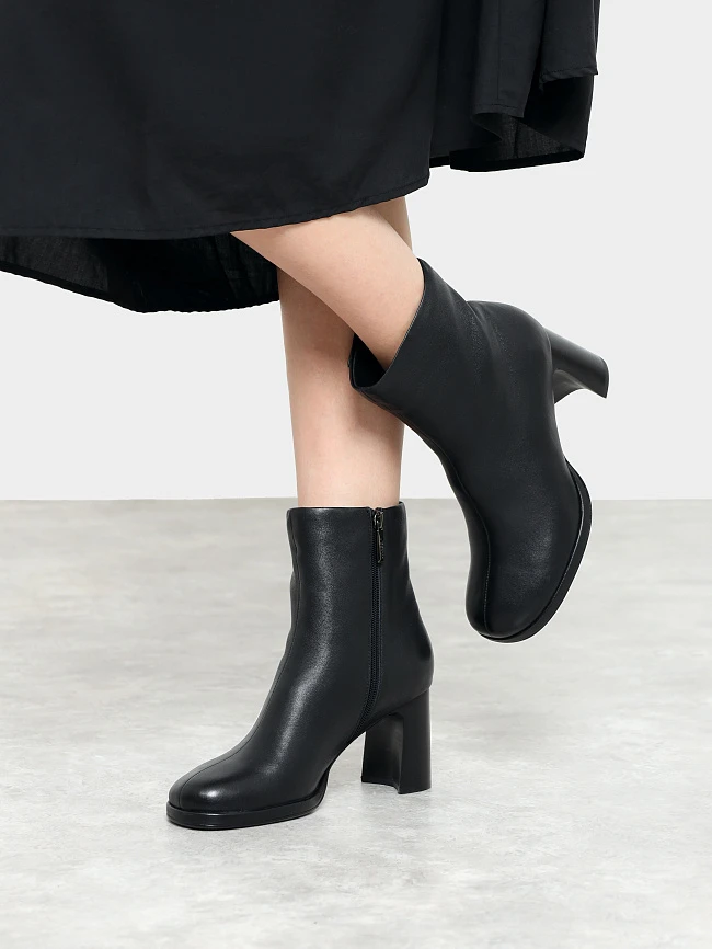 Полусапоги женские демисезонные, цвет черный, натуральная кожа 944272 | 9