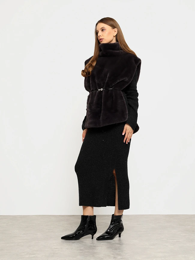 Ботильоны женские всесезонные, цвет черный, натуральная лаковая кожа 17VC425 | 8