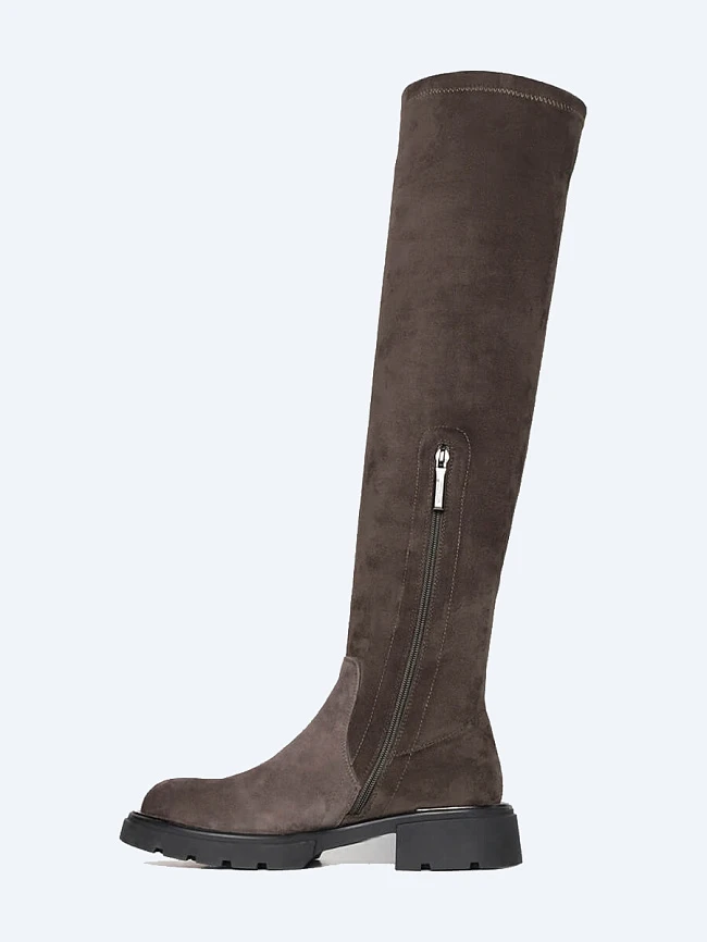 Ботфорты 1847373 женские цвет мокко, текстиль/натуральный велюр 1847373 | 3