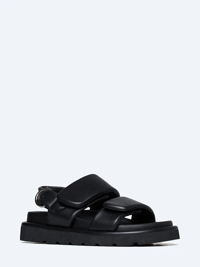 Сандалии женские летние, цвет черный, натуральная кожа 1013015 | 1