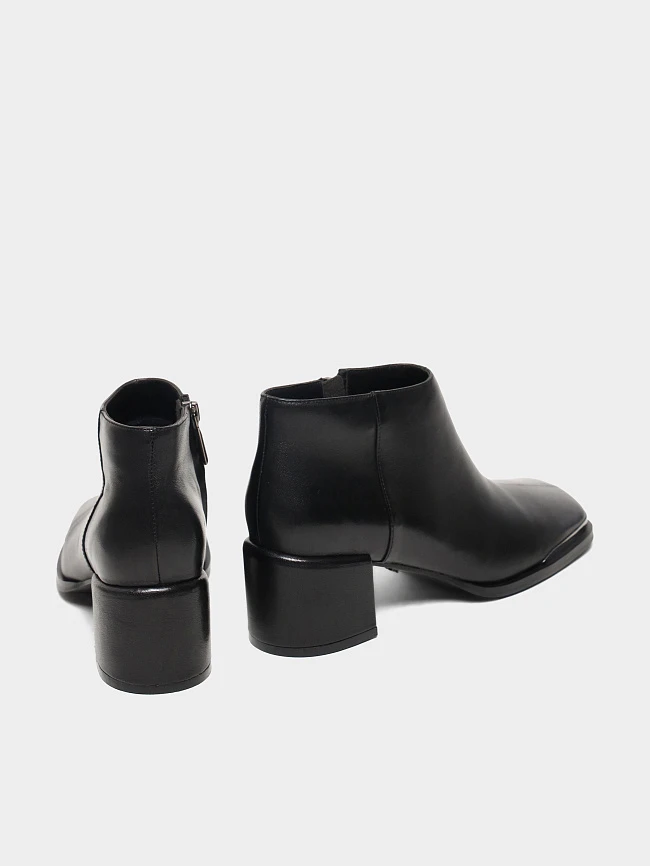 Ботильоны женские всесезонные, цвет черный, натуральная кожа 642274 | 4