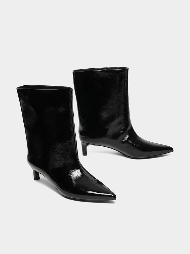 Полусапоги женские всесезонные, цвет черный, натуральный наплак 497153 | 3