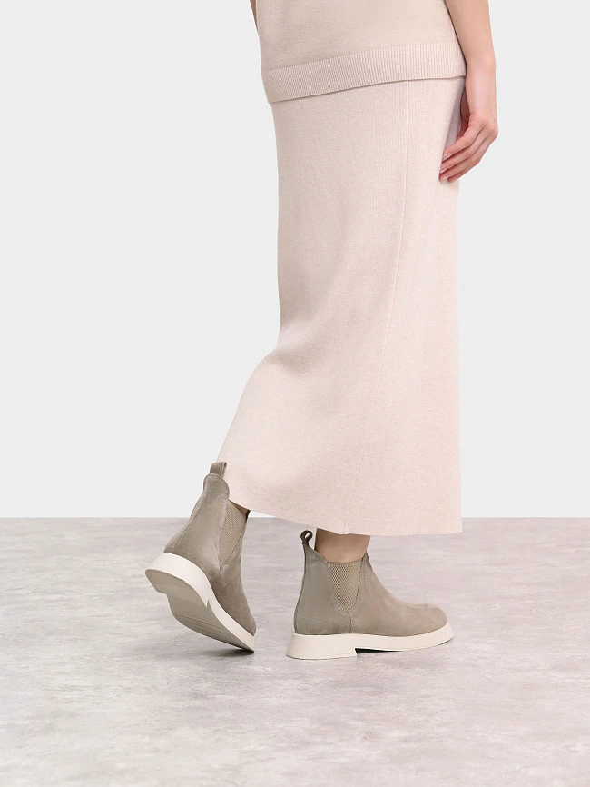 Ботинки женские демисезонные, цвет мокко, натуральный спилок 136555 | 9