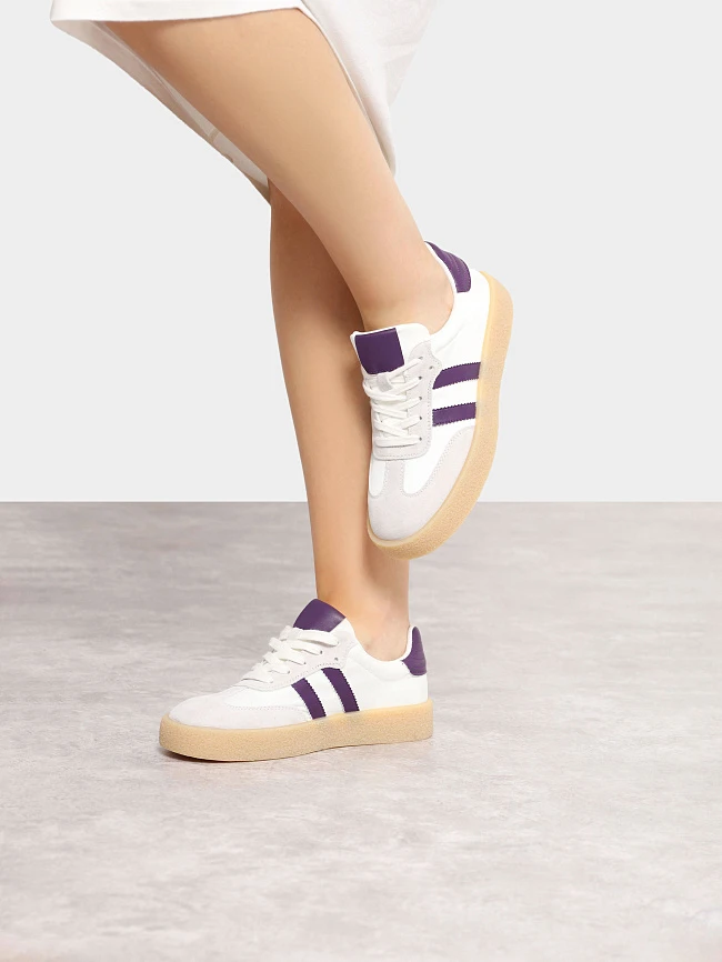 Кеды женские демисезонные, цвет молочный, текстиль/натуральный спилок 3630212 | 9