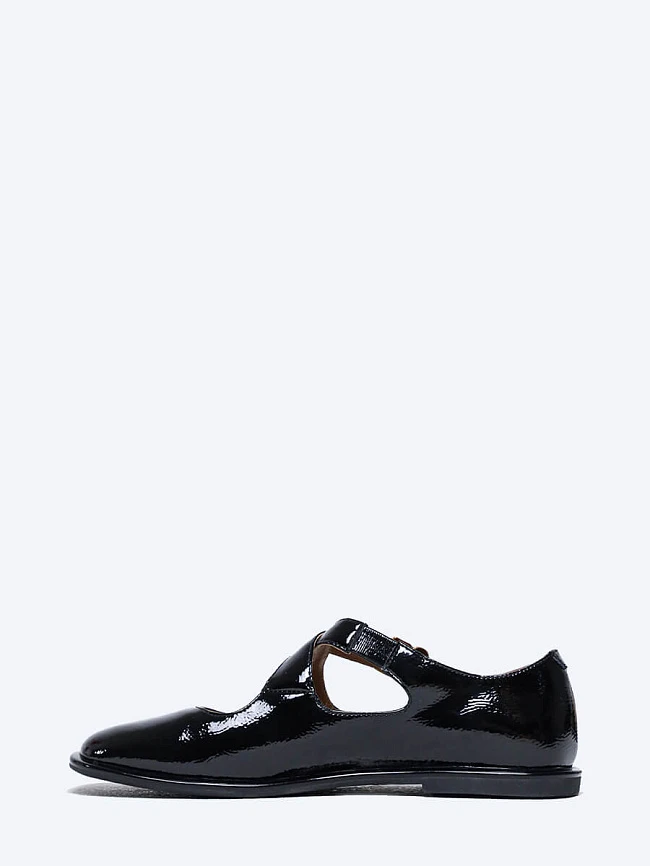 Балетки женские всесезонные, цвет черный, натуральная кожа и полимерные материалы 1849722 | 3