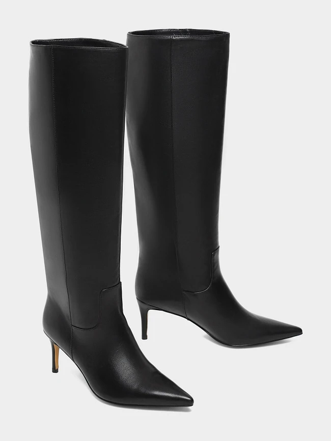 Сапоги женские демисезонные, цвет черный, натуральная кожа 1397068P3-2 | 3