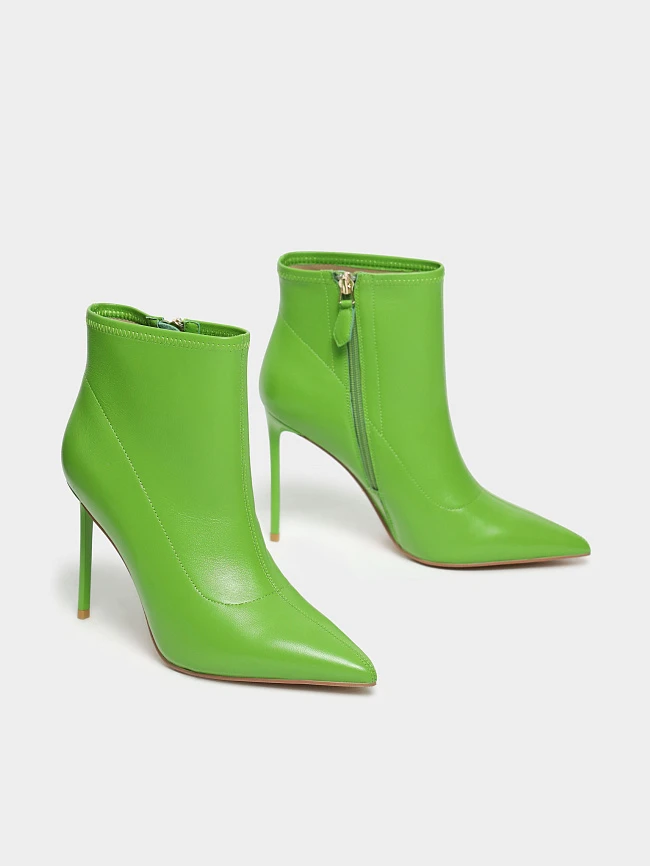 Ботильоны женские демисезонные, цвет зеленый, натуральная кожа 1492696 | 3
