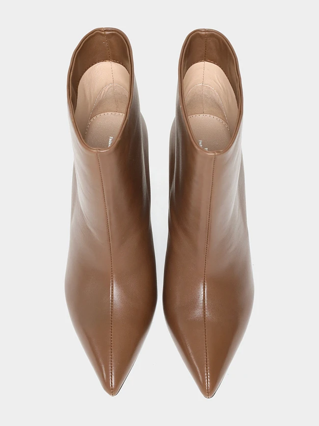 Ботильоны женские всесезонные, цвет мокко, натуральная кожа 497228 | 5