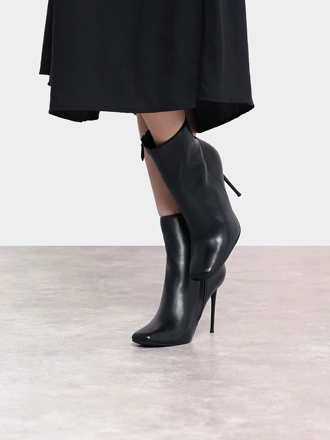 Полусапоги женские демисезонные, цвет черный, натуральная кожа 1492995 | 9