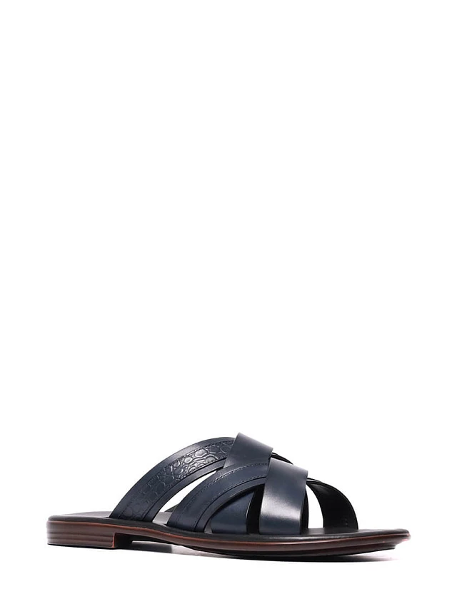 Сабо M178849 мужские цвет синий, натуральная кожа M178849         | 1