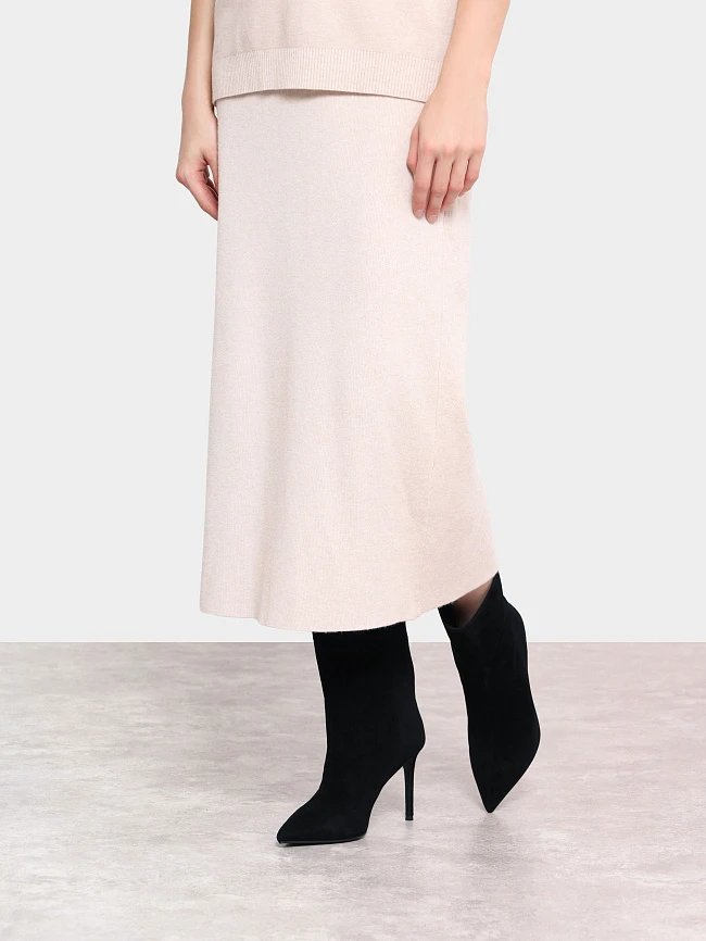 Полусапоги женские демисезонные, цвет черный, натуральный велюр 1820495 | 8