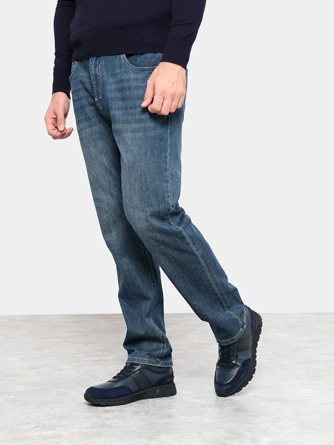 Кроссовки мужские демисезонные, цвет синий, натуральная кожа/натуральный спилок M1782056-1 | 6