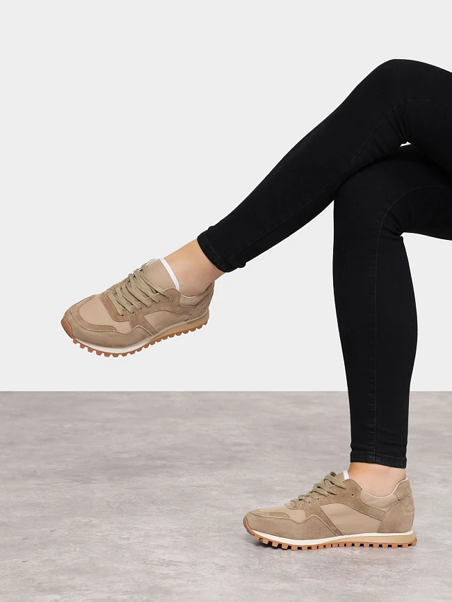 Кроссовки женские демисезонные, цвет мокко, натуральный спилок/текстиль 3630203 | 10