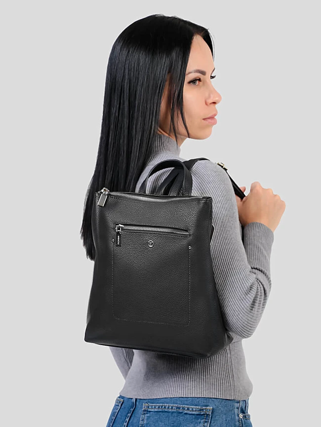 Рюкзаки V2527L-01 женские цвет черный, натуральная кожа V2527L-01       | 5