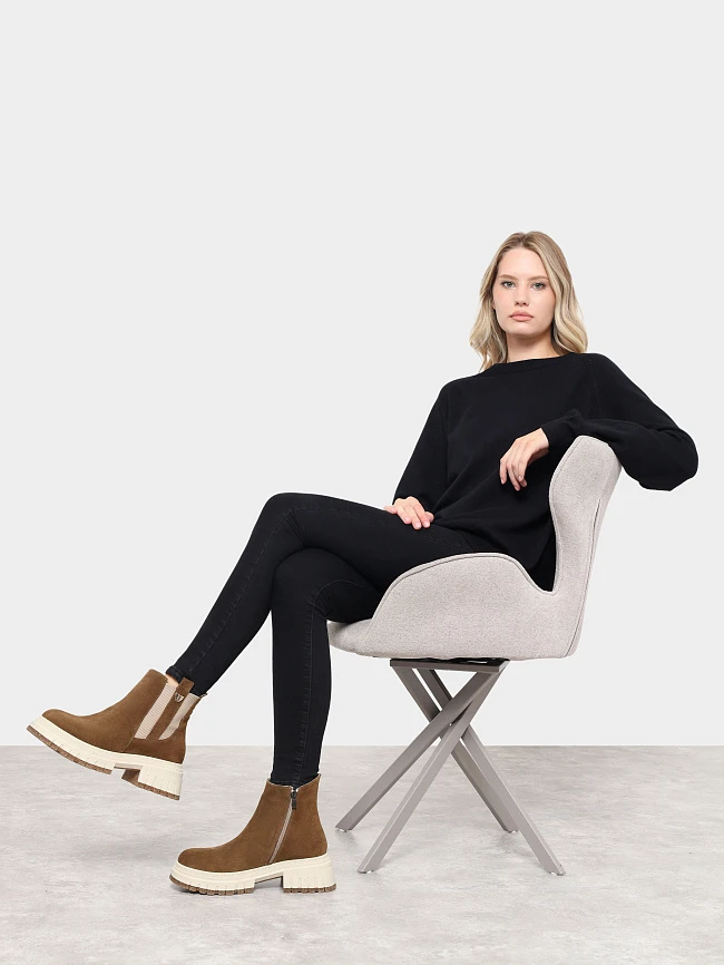 Ботинки женские демисезонные, цвет коричневый, натуральный спилок 887056 | 11