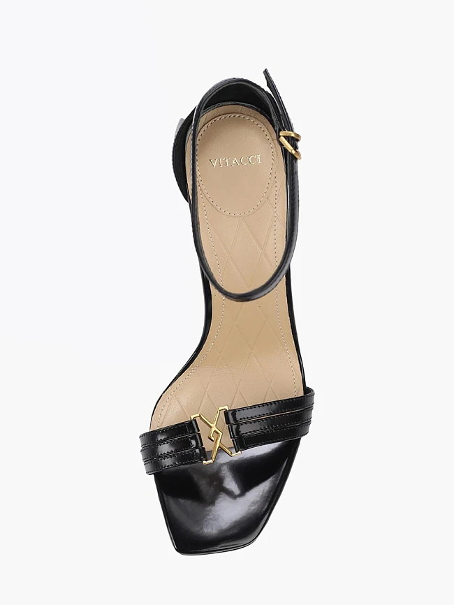 Босоножки женские летние, цвет черный, натуральная кожа 1494175 | 4