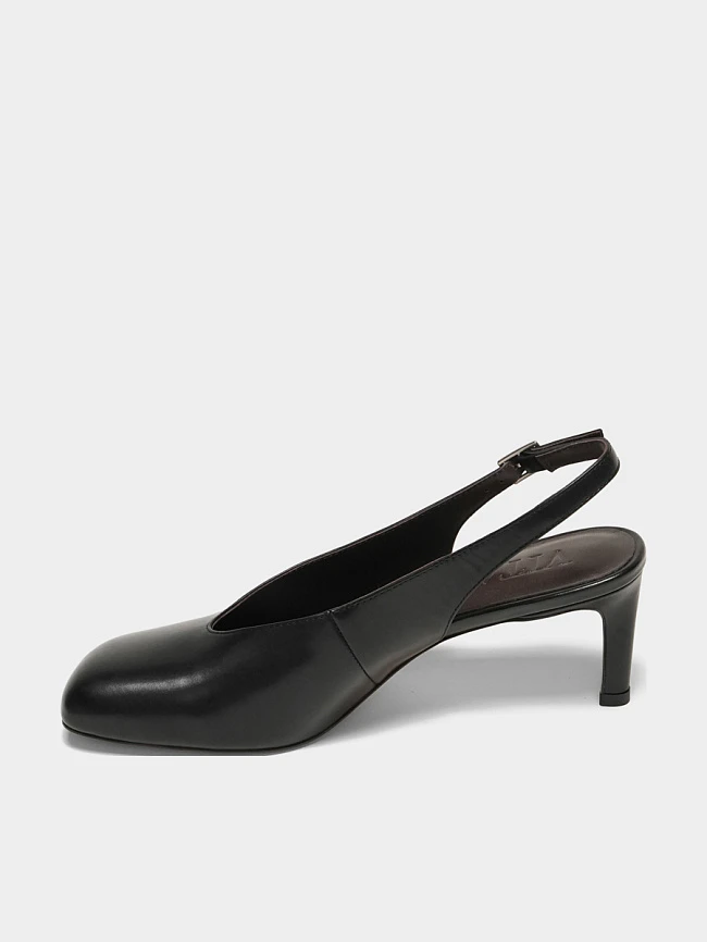 Туфли женские летние, цвет черный, натуральная кожа 1731319 | 6