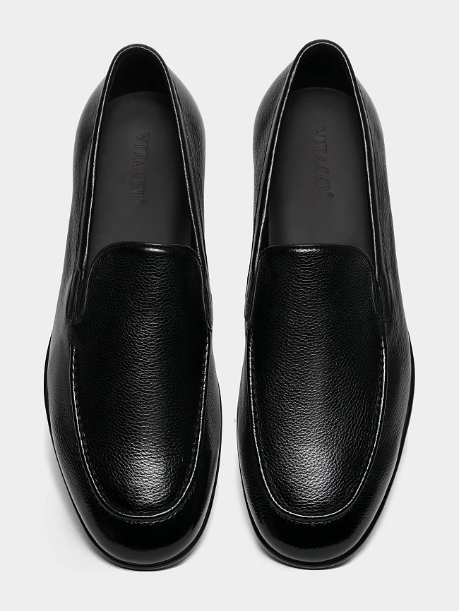 Лоферы мужские демисезон; лето;, цвет черный, натуральная кожа M262237 | 3