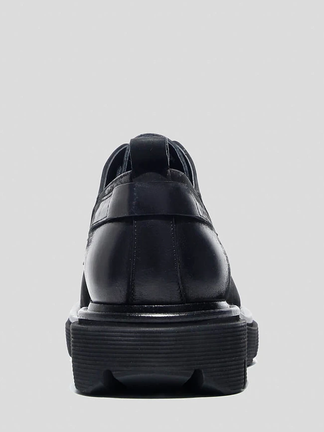 Полуботинки M253566 мужские цвет черный, натуральный нубук M253566 | 5