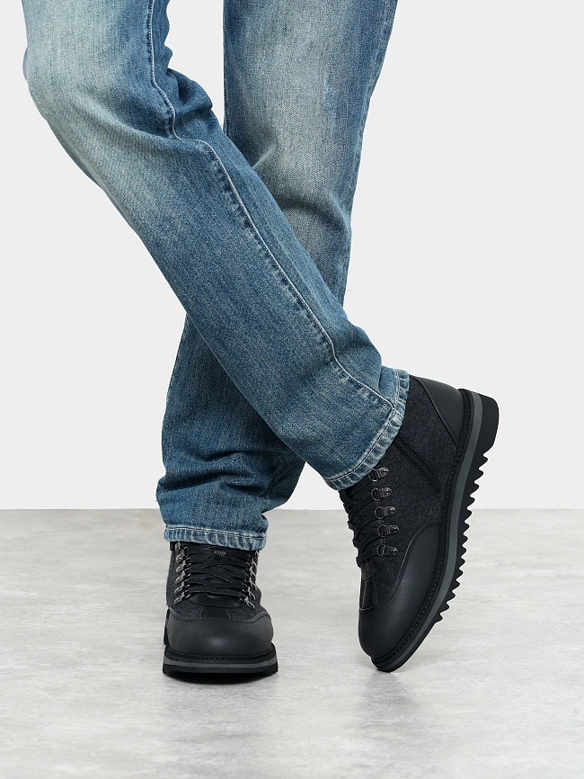 Ботинки мужские зимние, цвет черный, натуральная кожа/шерсть M1782550M | 9