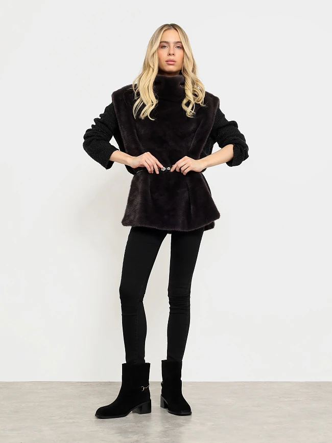 Полусапоги женские зимние, цвет черный, натуральный спилок 1494721M | 8