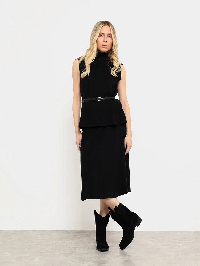 Полусапоги женские демисезонные, цвет черный, натуральный спилок 18410103 | 8