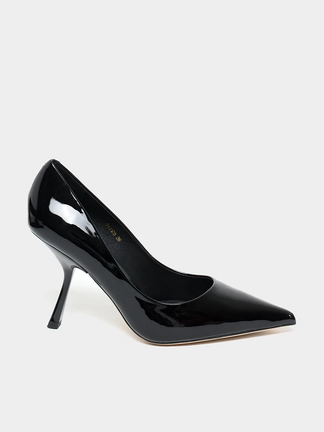 Туфли женские всесезонные, цвет черный, натуральная лаковая кожа 944105 | 1