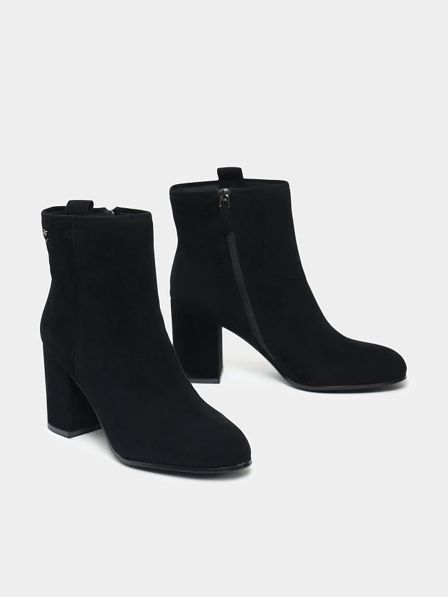 Полусапоги женские демисезонные, цвет черный, натуральный велюр 1730121 | 3