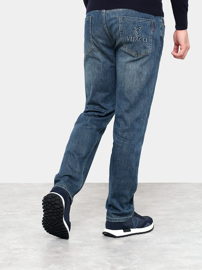 Кроссовки мужские демисезонные, цвет синий, натуральный спилок/текстиль/натуральная кожа M03101 | 8