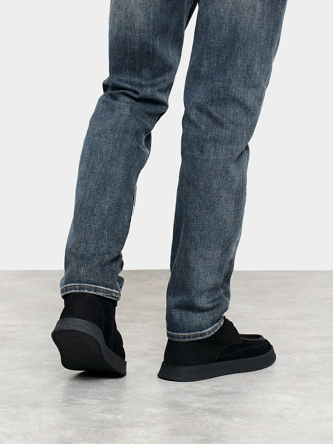 Ботинки мужские зимние, цвет черный, натуральный нубук M1782572M | 8