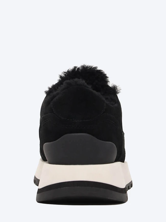 Кроссовки женские зимние, цвет черный, натуральный спилок 1013620M | 5