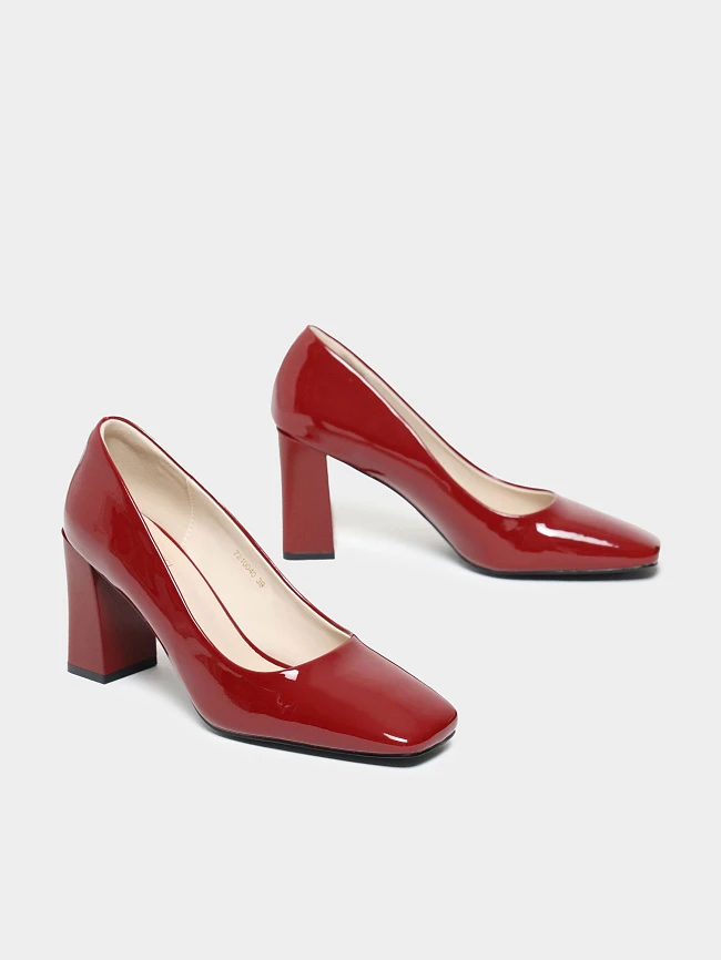 Туфли женские всесезонные, цвет бордовый, искусственная лаковая кожа 7210040 | 3