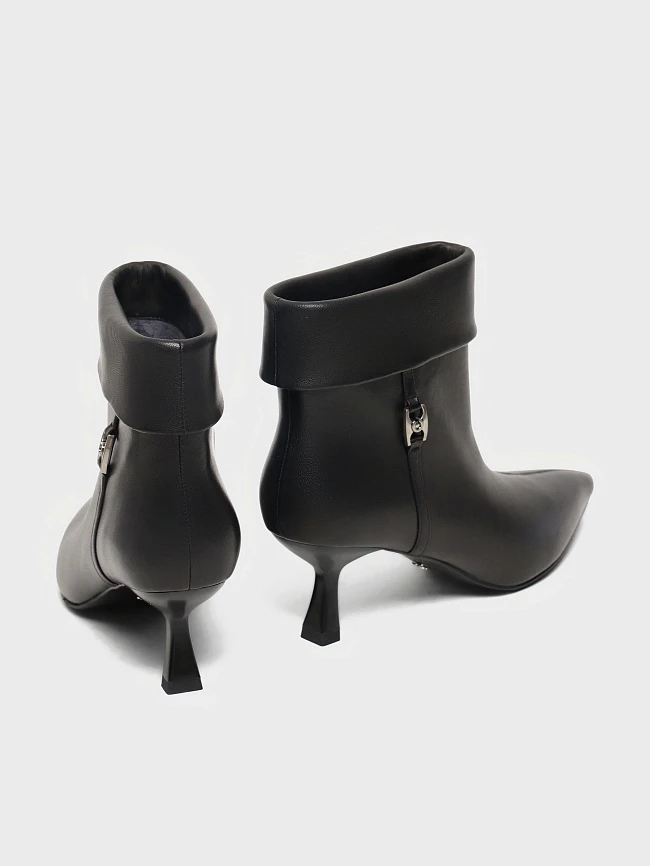 Полусапоги женские всесезонные, цвет черный, натуральная кожа 1013771 | 4