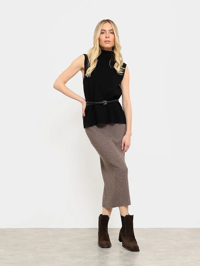 Полусапоги женские демисезонные, цвет коричневый, натуральный велюр 1494507-2 | 8