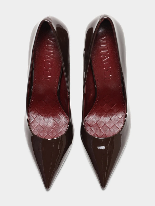 Туфли женские всесезонные, цвет мокко, натуральная лаковая кожа 497019 | 5