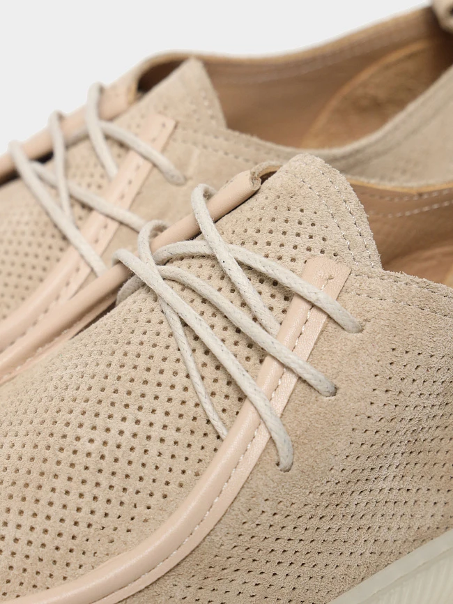 Полуботинки женские демисезонные, цвет бежевый, натуральный спилок 136475 | 7