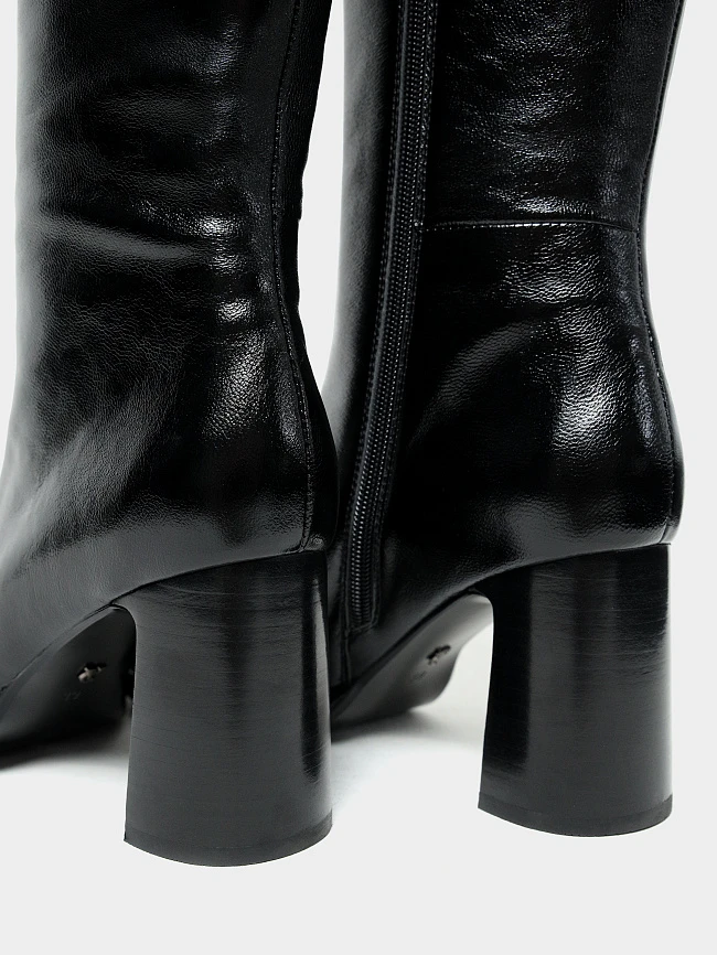 Сапоги женские демисезонные, цвет черный, натуральный наплак 944276 | 6