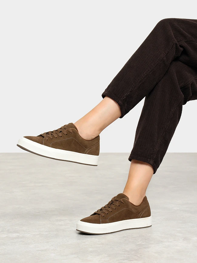 Кеды женские демисезонные, цвет мокко, натуральный спилок 3630313 | 6