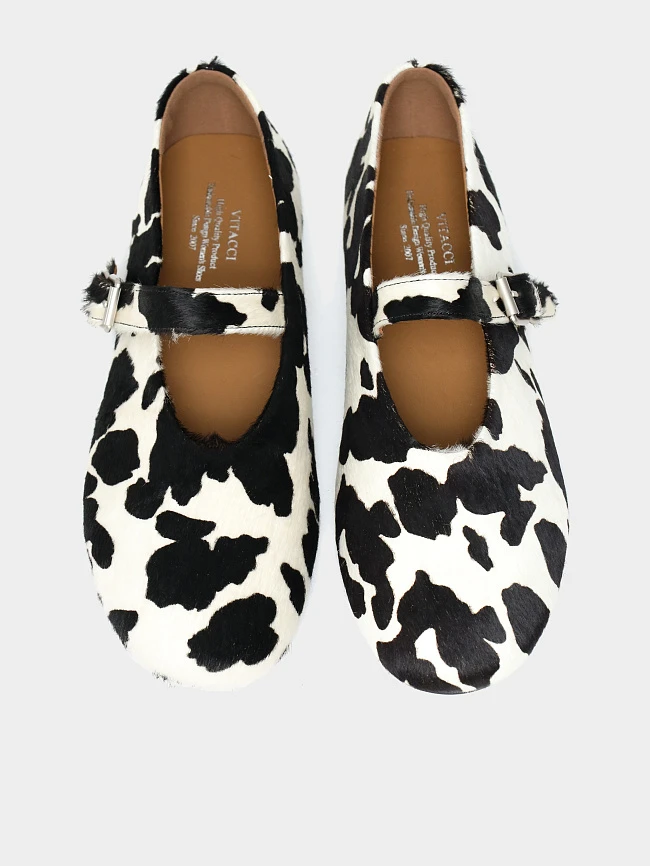 Балетки женские всесезонные, цвет мультиколор, натуральный мех (пони) 7210422 | 5