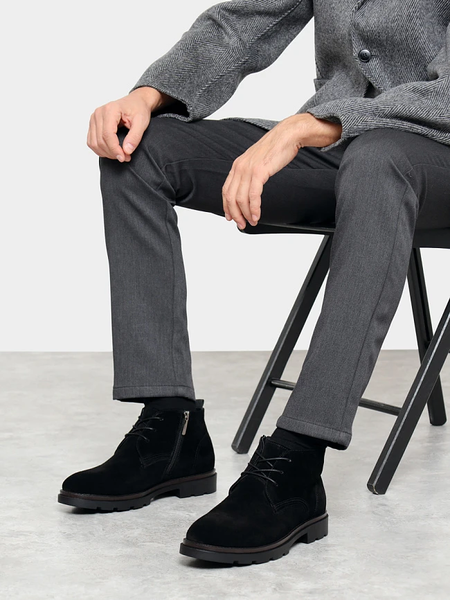 Ботинки мужские демисезонные, цвет черный, натуральный спилок M1782558 | 9